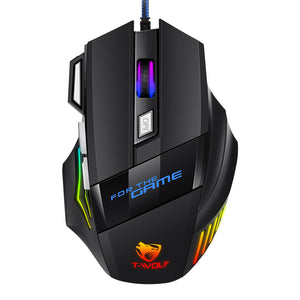 Ratón Gaming Inalámbrico RGB – 7 Botones, DPI 8000